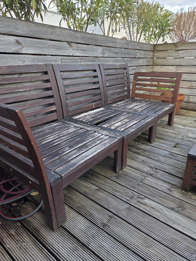 Loungebank 5 modules NAMMARO Ikea met zit- en rugkussens, Tuin en Terras, Tuinbanken, Ophalen