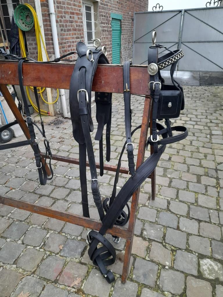 Mooie lederen enkel span tuig maat ful, Dieren en Toebehoren, Paarden en Pony's | Hoofdstellen en Tuigage, Ophalen of Verzenden