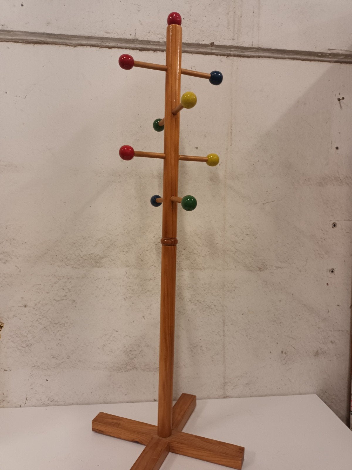 Vintage Houten Sputnik Kinderkapstok – Kleurrijk Design (112, Enlèvement