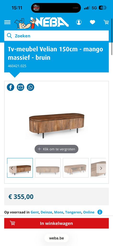 Tv kast te koop, Ophalen, Zo goed als nieuw