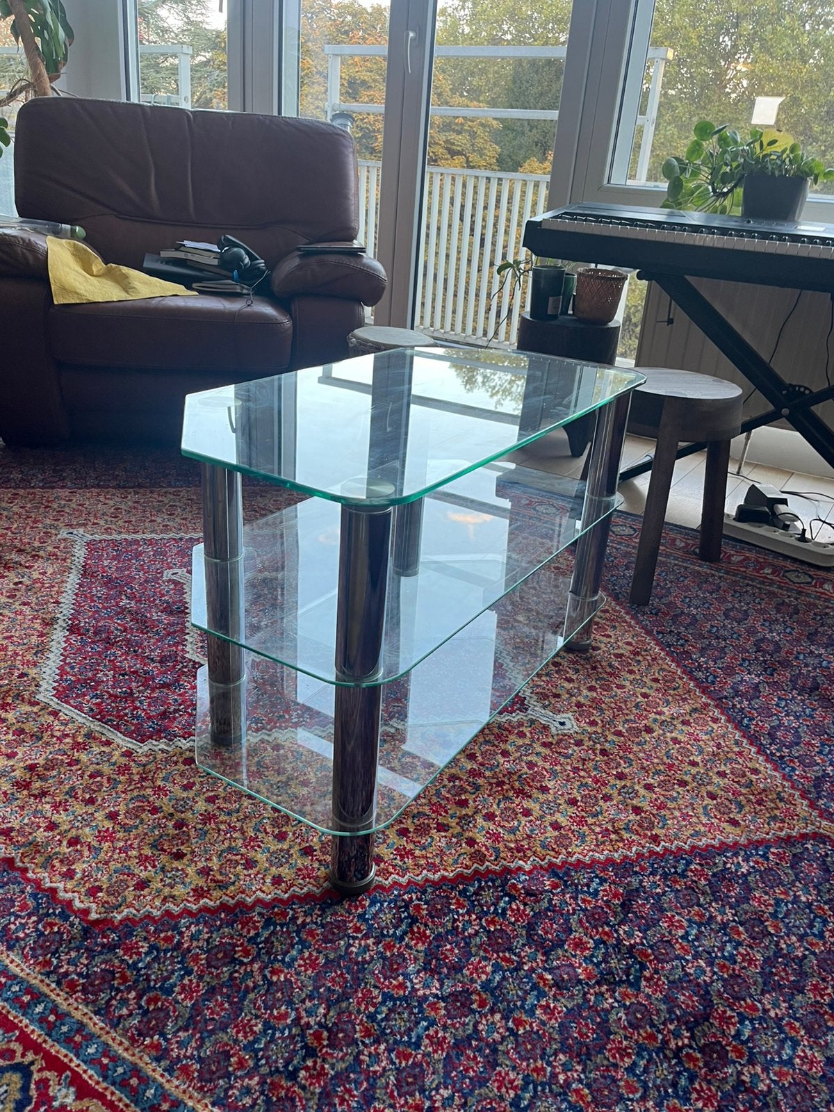 Petite table de salon en verre, Ophalen, Zo goed als nieuw, Glas