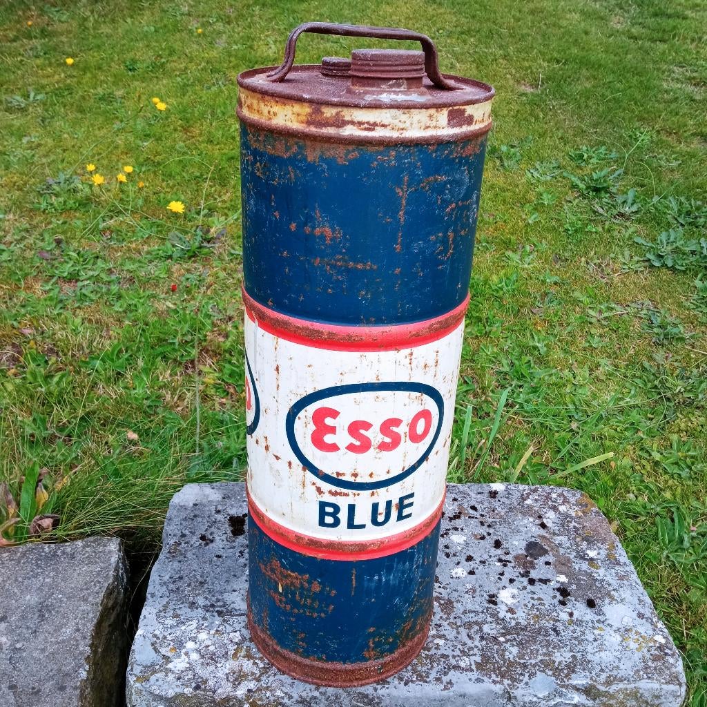 blauwe fles ESSO, Verzamelen, Ophalen of Verzenden, Gebruikt, Verpakking