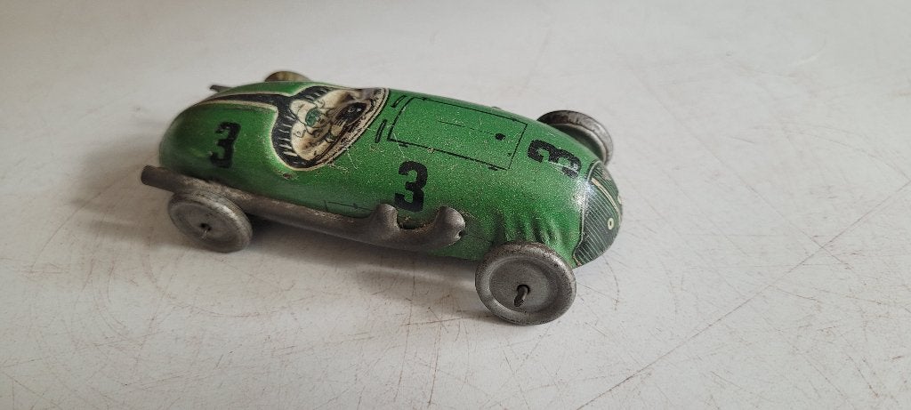 oude blikken racewagen (13iv288/24), Antiek en Kunst, Antiek | Speelgoed, Ophalen of Verzenden