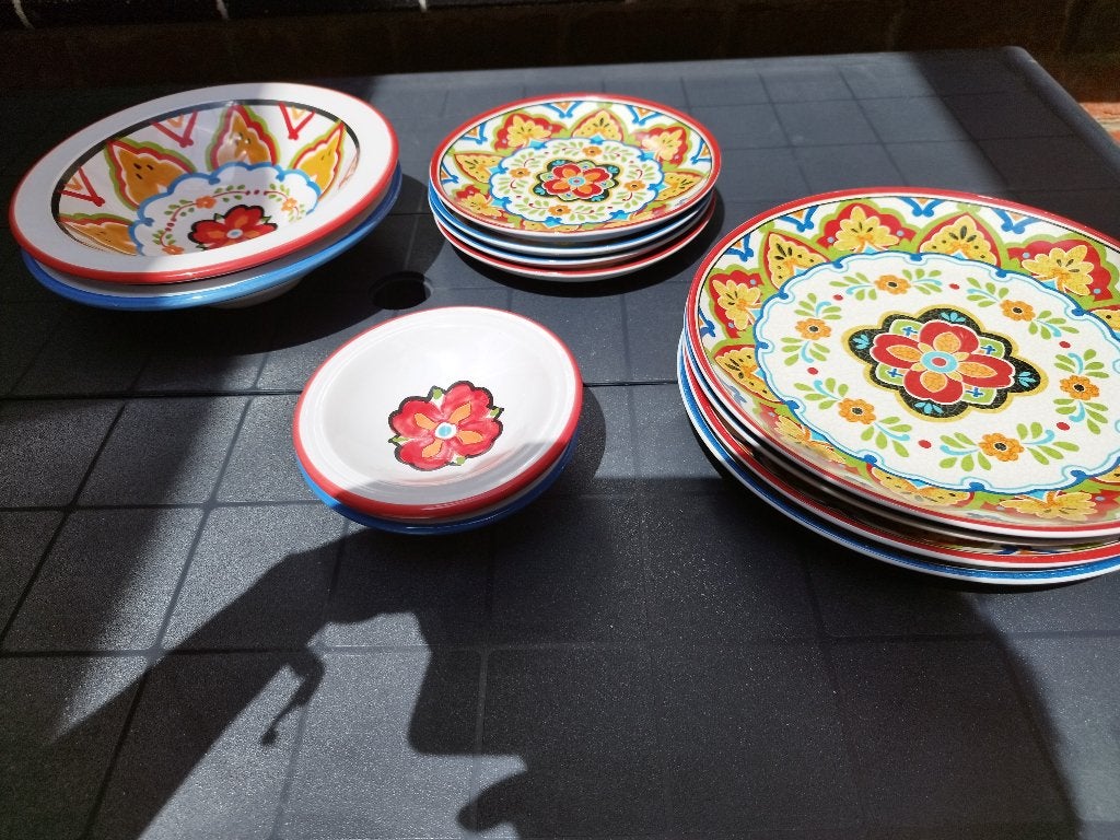 Servies boho stijl, Ophalen, Keramiek, Zo goed als nieuw, Bord(en)