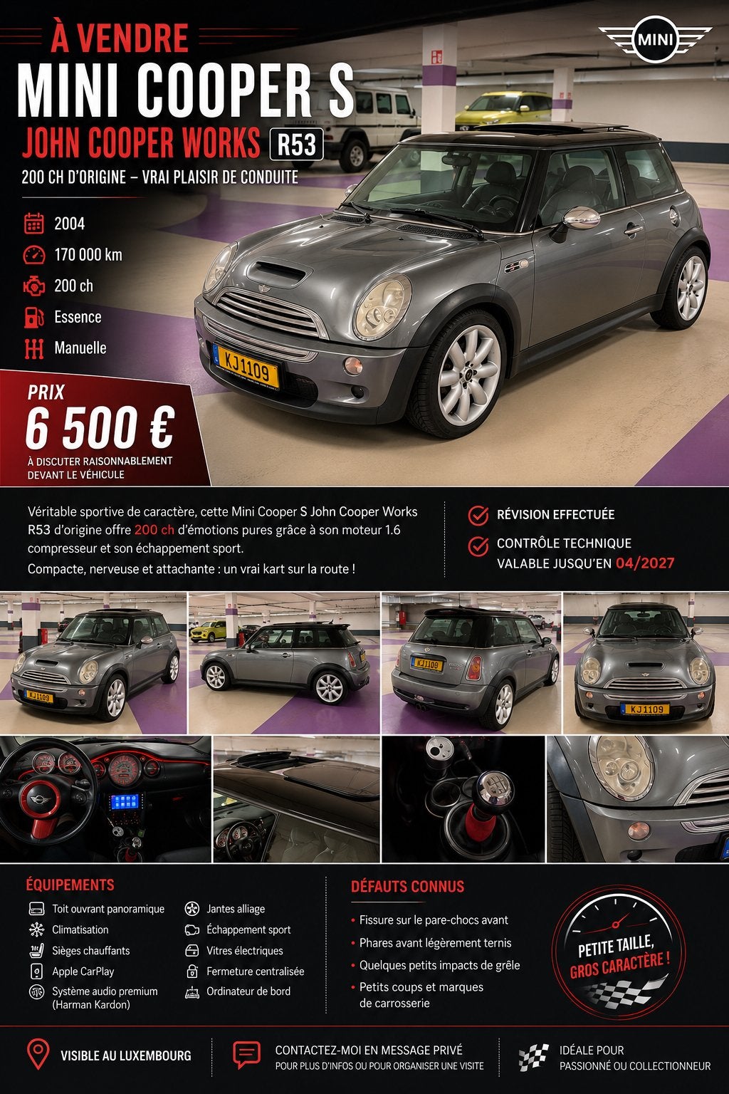 Mini jonh cooper works r53, Hobby & Loisirs créatifs, Modélisme | Voitures & Véhicules, Enlèvement, Utilisé, Voiture, Autres marques