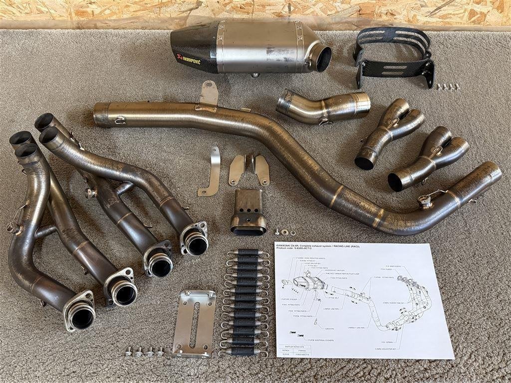 Akrapovic Racing Line uitlaat systeem ZX-6R ZX6R 2007 2008, Motoren, Onderdelen | Kawasaki, Ophalen of Verzenden, Gebruikt
