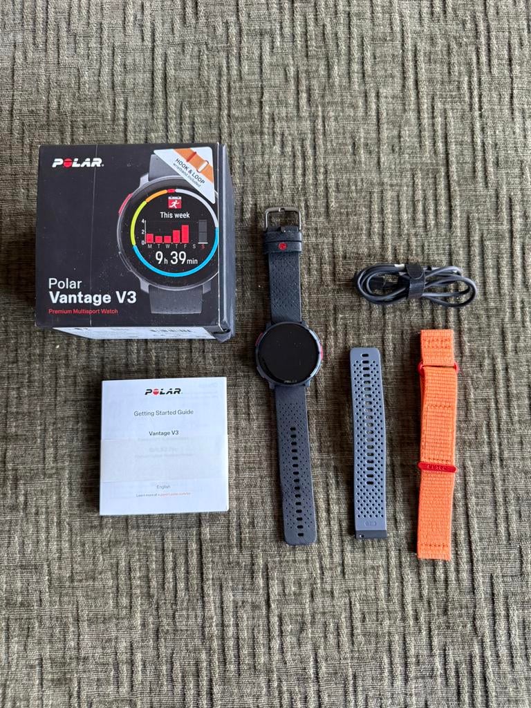 Polar Vantage V3 Premium Multisport Horloge FACTUUR/GARANTIE, Ophalen, Zwart, Zo goed als nieuw, Waterdicht