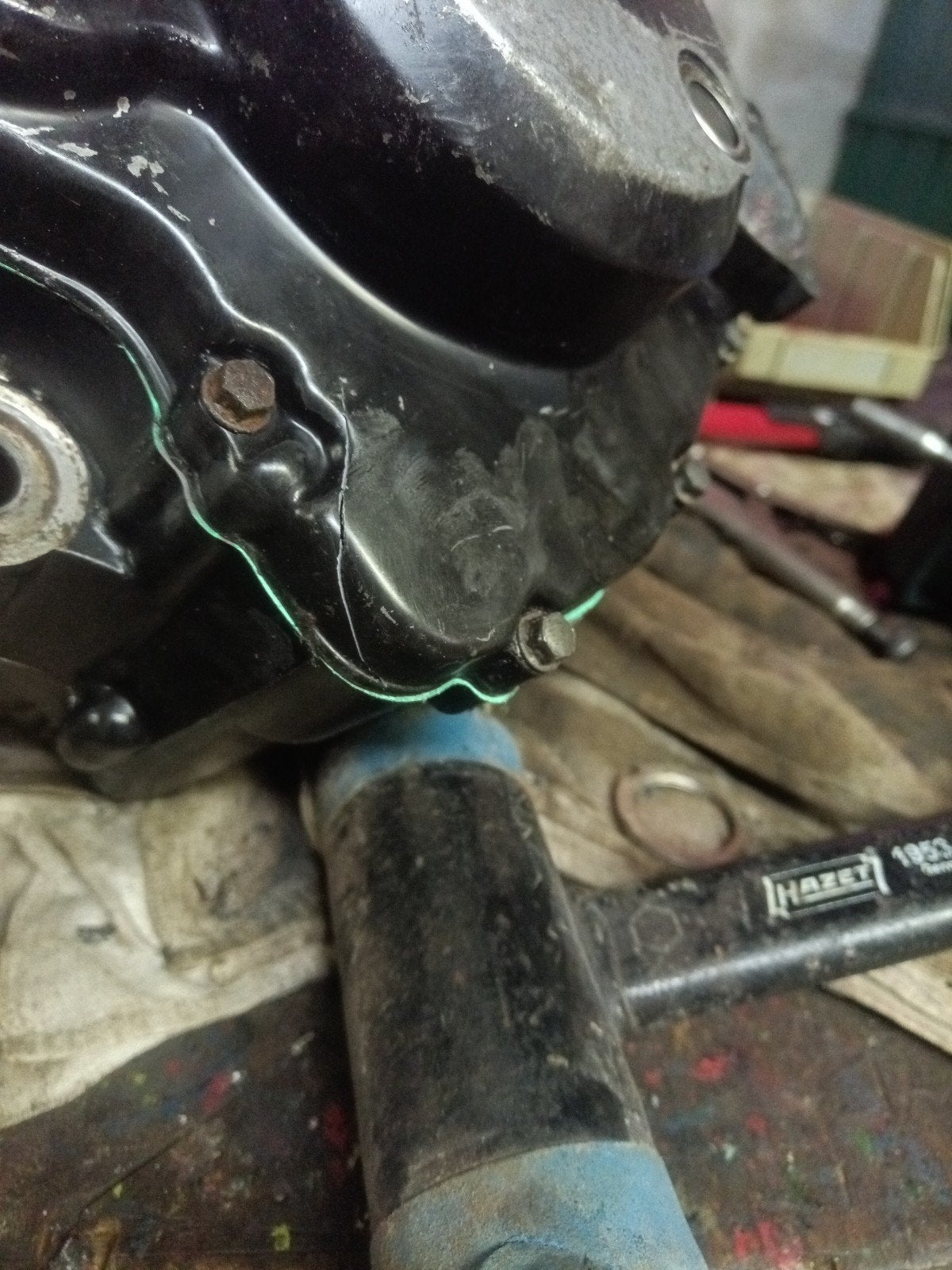 koppelingsdeksel kawasaki kx 80 1986 gezocht !, Motoren, Ophalen, Gebruikt