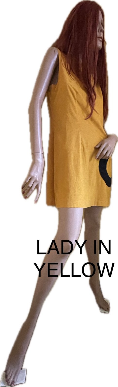 Mannequin de vitrine Vintage "LADY IN YELLOW" - Pose Funky, Hobby & Loisirs créatifs, Couture & Fournitures, Enlèvement, Utilisé