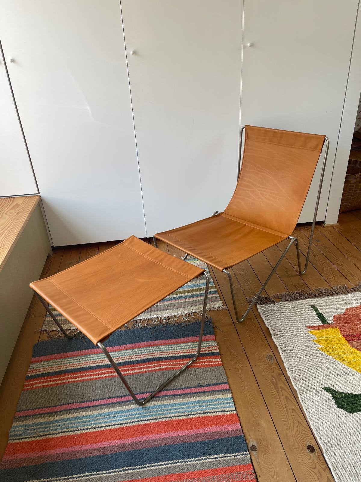 Bachelor fauteuil & ottoman par Verner Panton, Maison & Meubles, Fauteuils, Enlèvement, Comme neuf, Cuir