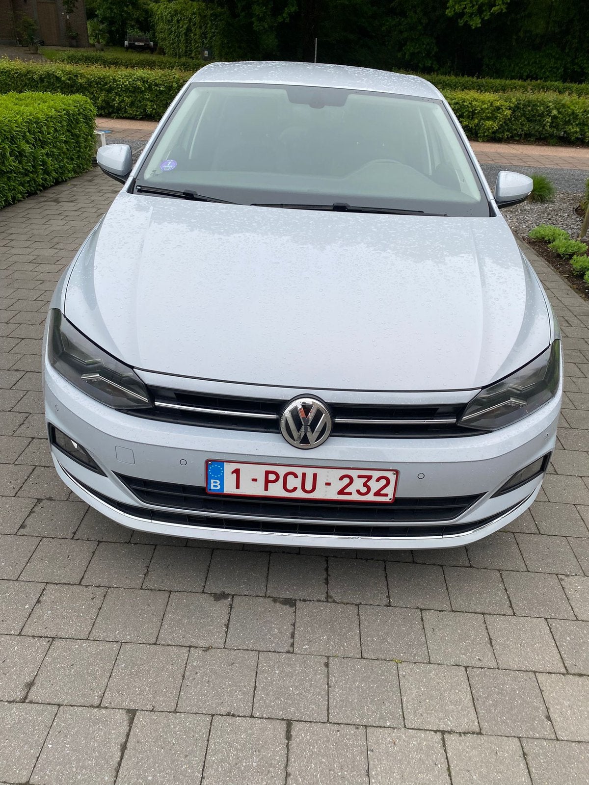 Volkswagen polo high line 1.0 tsi, Auto's, Voorwielaandrijving, Stof, Euro 6, Wit