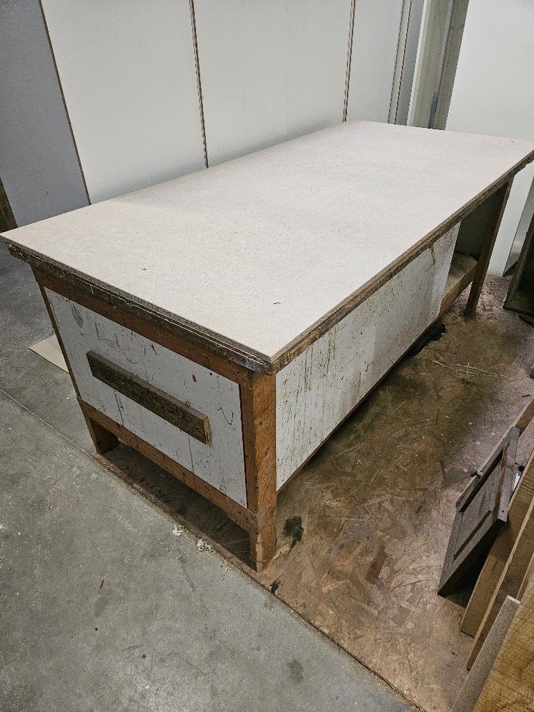 Stevige werkbank / atelierkast – 210  105 cm, Doe-het-zelf en Bouw, Werkbanken, Ophalen, Gebruikt, 70 tot 120 cm