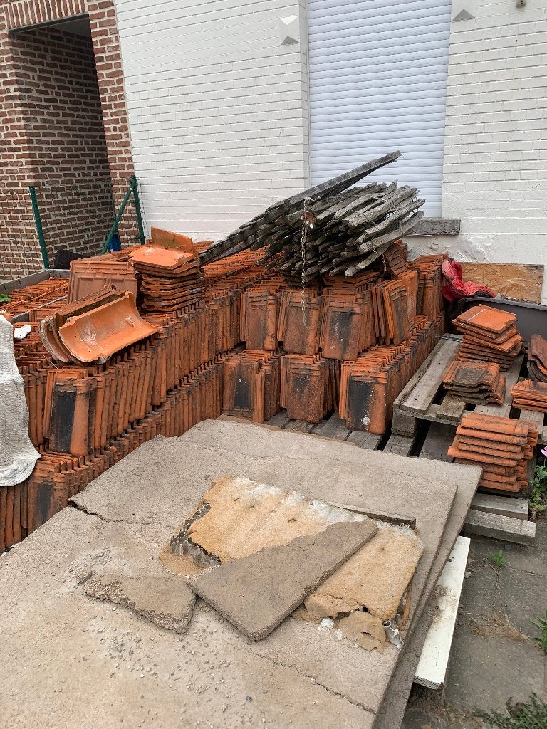 gratis dakpannen, Doe-het-zelf en Bouw, Dakpannen en Dakbedekking, Ophalen, Overige materialen, Gebruikt, Dakpannen
