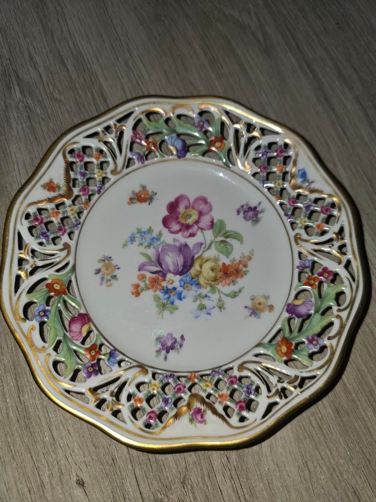 Oud Meissen klein bord voor boter 16 cm, Antiek en Kunst, Antiek | Porselein, Ophalen