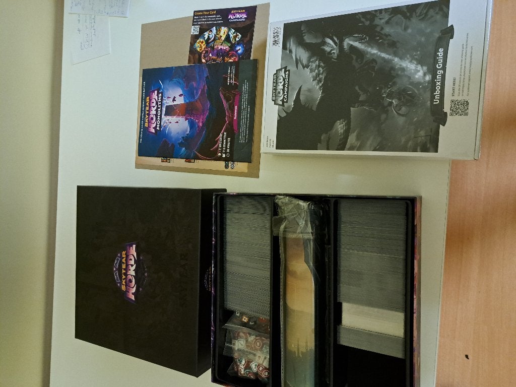Skytear Horde Monoliths deluxe en campaigns deluxe, Een of twee spelers, Ophalen, Zo goed als nieuw, Skytear games