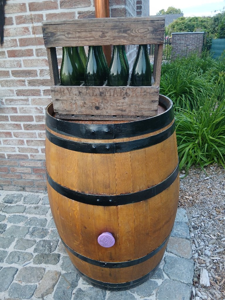 wijnvat & tuinbeeld & eiken vat van 225 liter & zwart, Tuin en Terras, 150 liter of meer, Ophalen, Nieuw, Hout