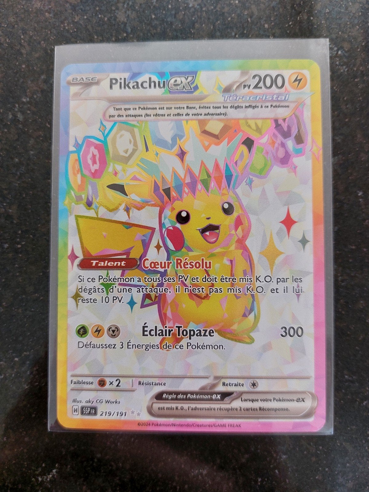 Pokémon/Pikachu-kaart Ex-219/191-Étincelles Déferlantes, Ophalen of Verzenden, Nieuw, Booster