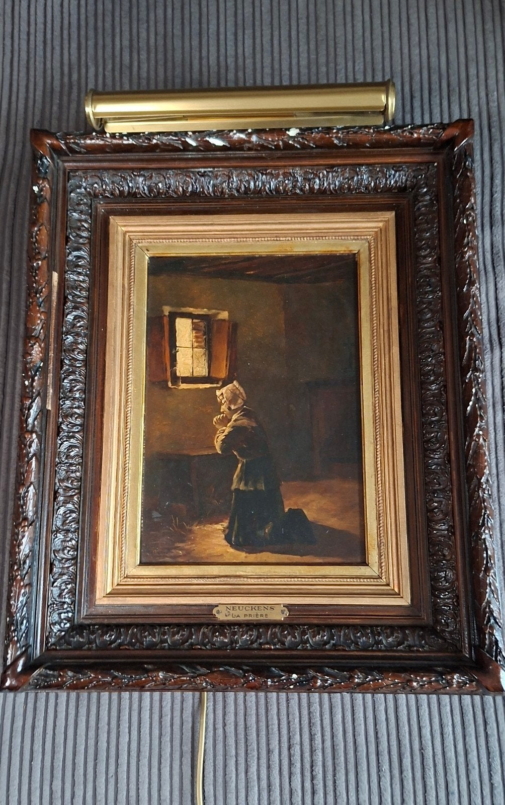 schilderij J.P.Neuckens (1845-1922), La Pierre., Antiek en Kunst, Ophalen, Ingelijst