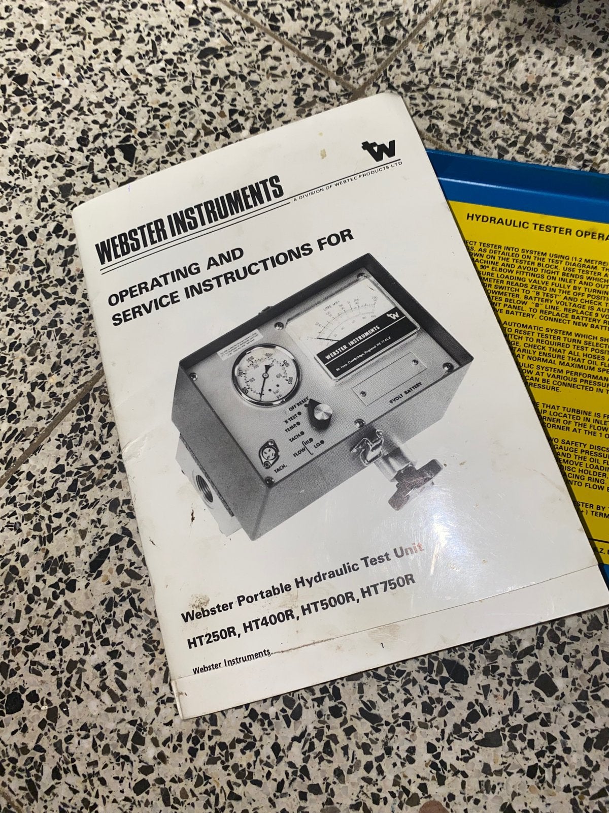 Tester WEBTEC voor hydraulische circuits, Zakelijke goederen, Ophalen