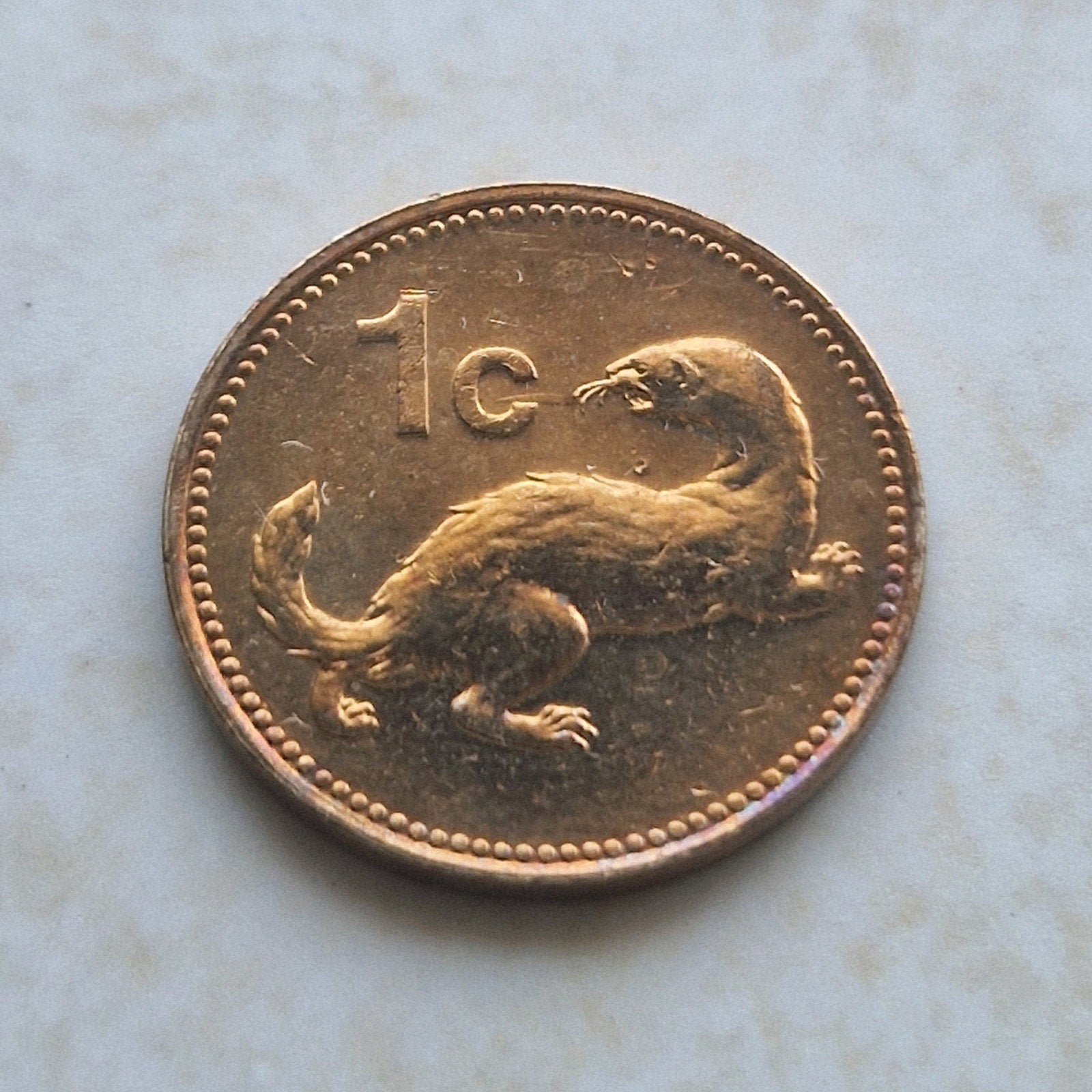 2001 Malta , 1 Cent Coin, Ophalen of Verzenden