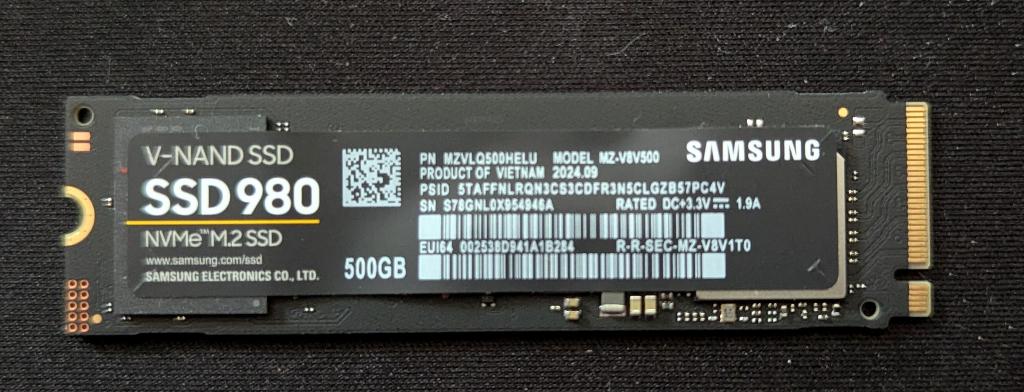 Samsung 980 SSD M2 500GB, Computers en Software, Harde schijven, 500gb, SSD, Ophalen of Verzenden, Zo goed als nieuw