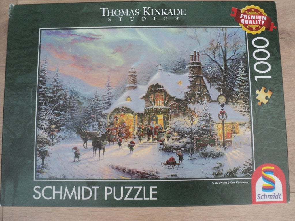 1000 stukjes Thomas Kinkade Schmidt puzzel, Ophalen of Verzenden, 500 t/m 1500 stukjes, Zo goed als nieuw, Legpuzzel