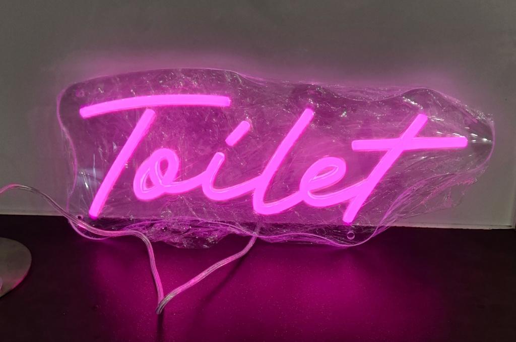 Neon LED bord "Toilet", Verzamelen, Ophalen of Verzenden, Nieuw, Lichtbak of (neon) lamp