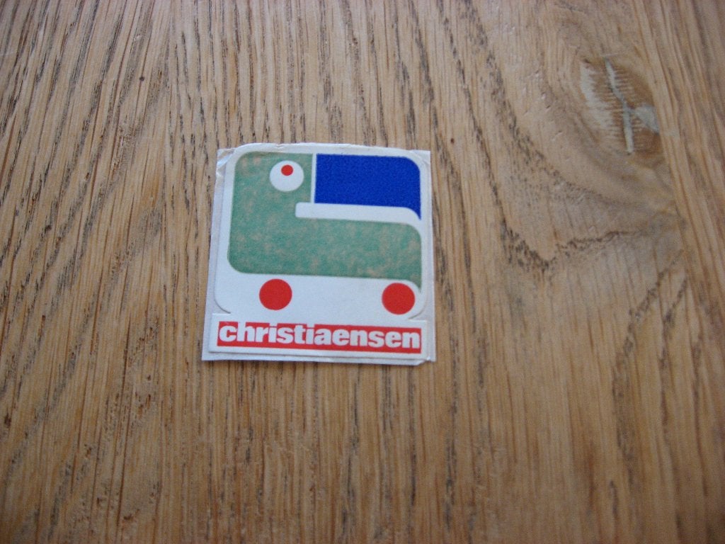 Vintage Sticker Speelgoedwinkel Christiaensen, Enlèvement ou Envoi, Neuf, Magasin ou Supermarché
