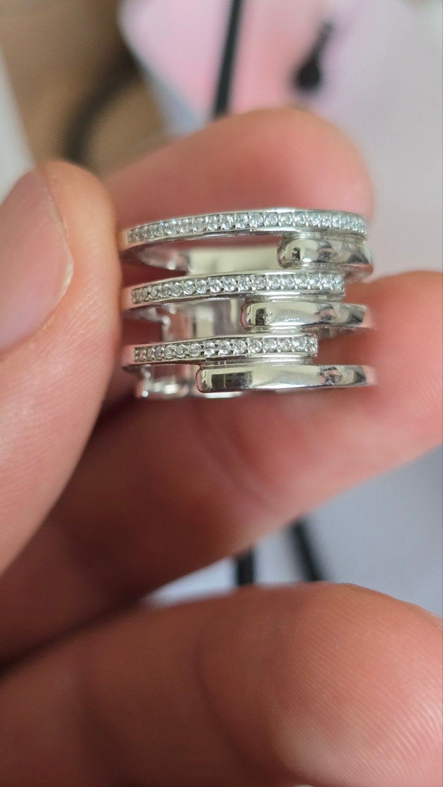 zilver chique ring, Enlèvement ou Envoi, Argent, Argent