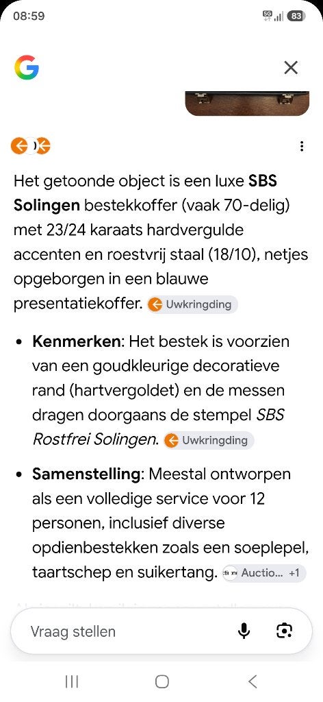 Bestek koffer, Enlèvement