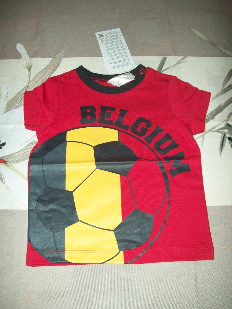 Nieuw voetbal t shirt Belgie - maat 74, Ophalen of Verzenden, Nieuw, Jongetje, Shirtje of Longsleeve