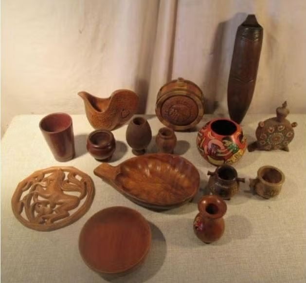 Joli lot de toutes sortes d'objets anciens en bois, Antiquités & Art, Enlèvement ou Envoi