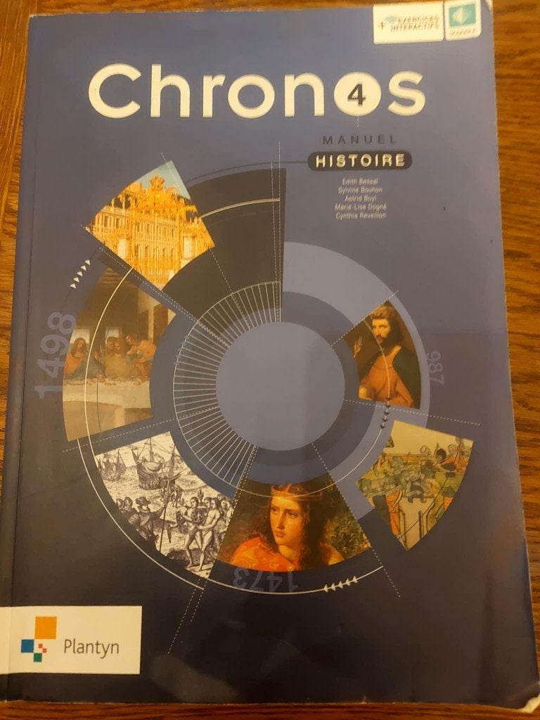 Schoolboek CHRONOS 4  HISTOIRE, Ophalen of Verzenden, Zo goed als nieuw, Geschiedenis, Plantyn