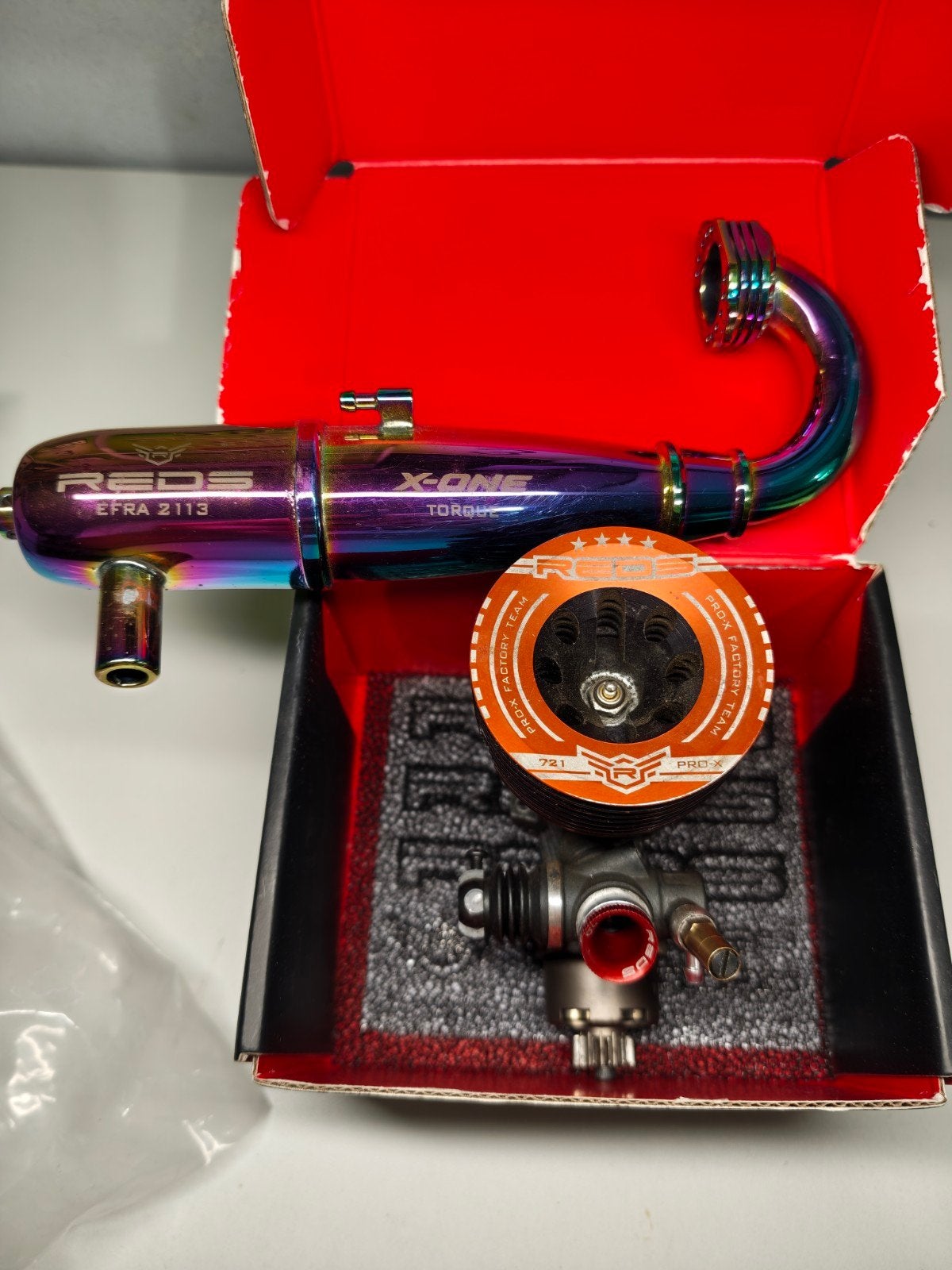reds racing Nitro motor met uitlaat., Ophalen of Verzenden, Nitro