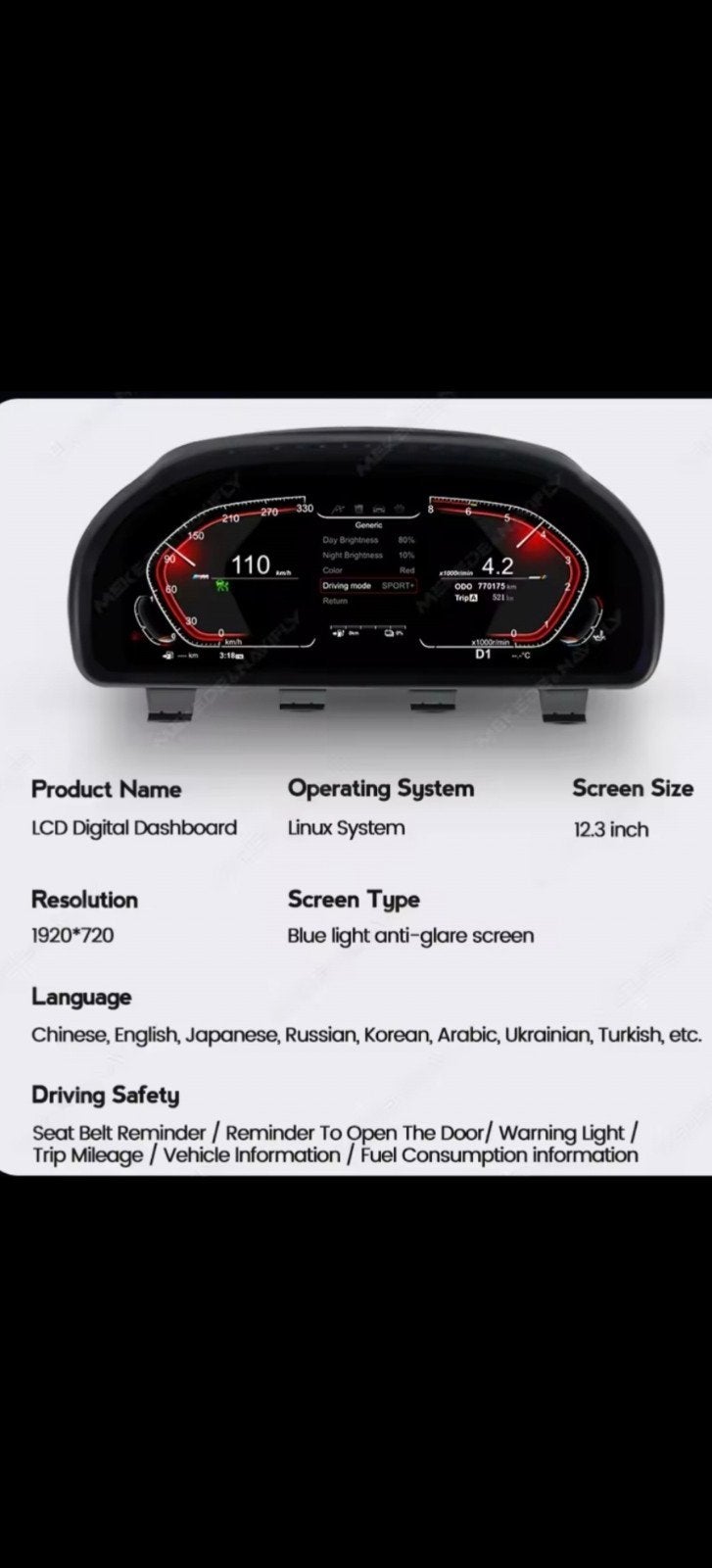 BMW HD DIGITALE SNELHEIDSMETER, Ophalen