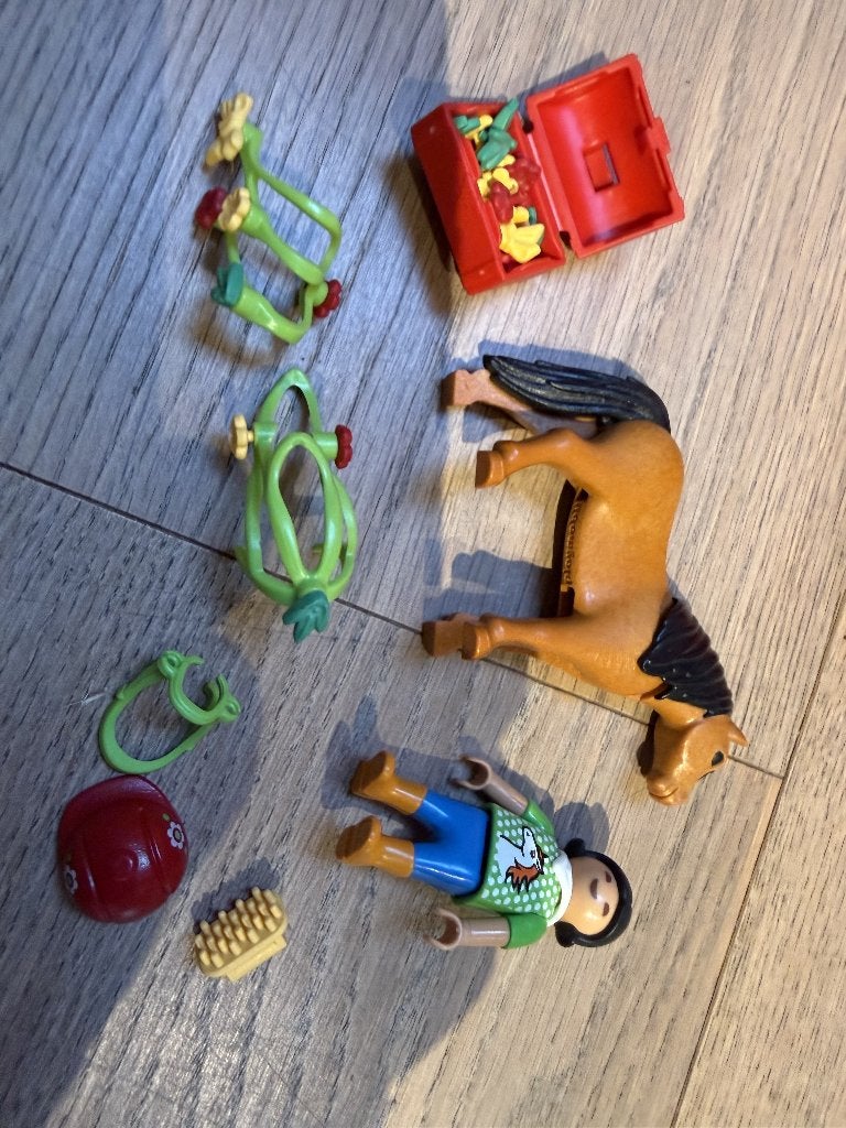 Playmobil cheval figurine, Enlèvement, Comme neuf, Kit complet, Figurines
