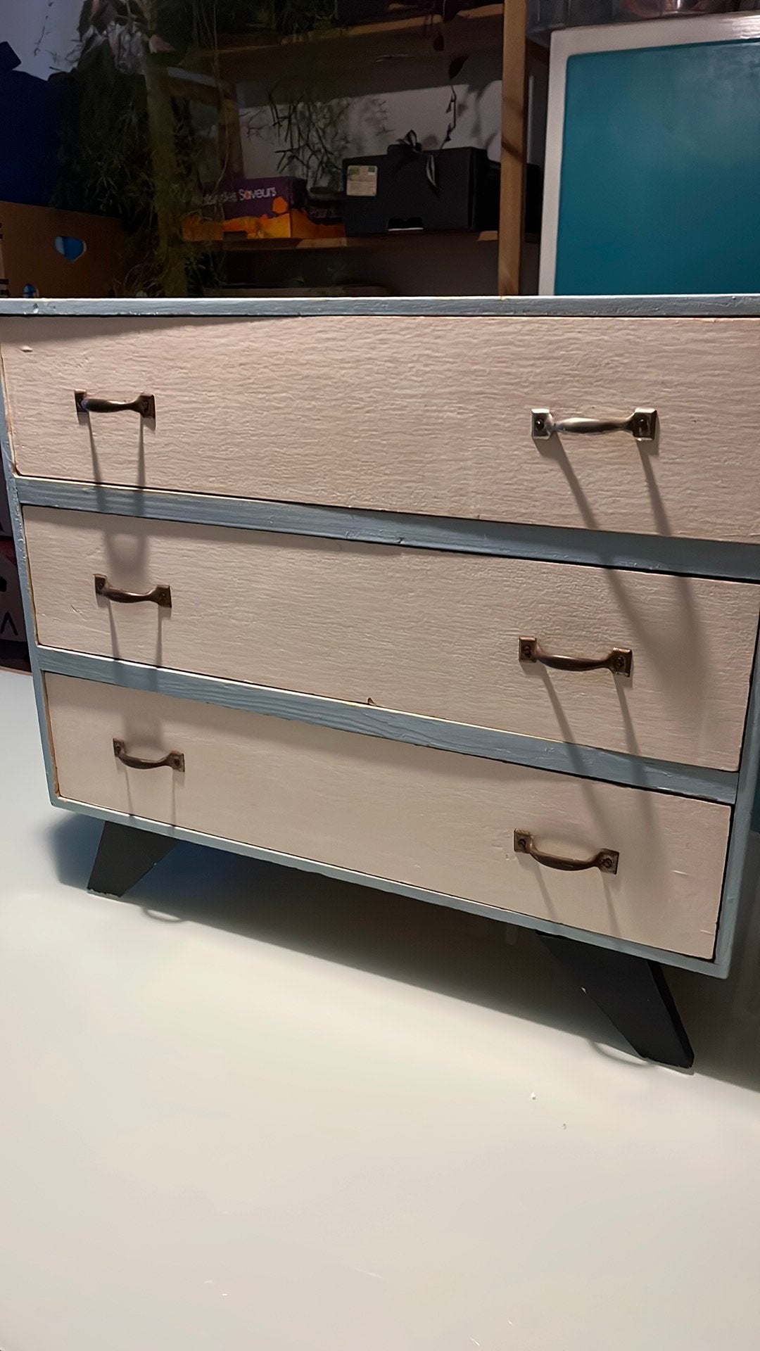 Vintage poppen ladekastje, Ophalen, Gebruikt