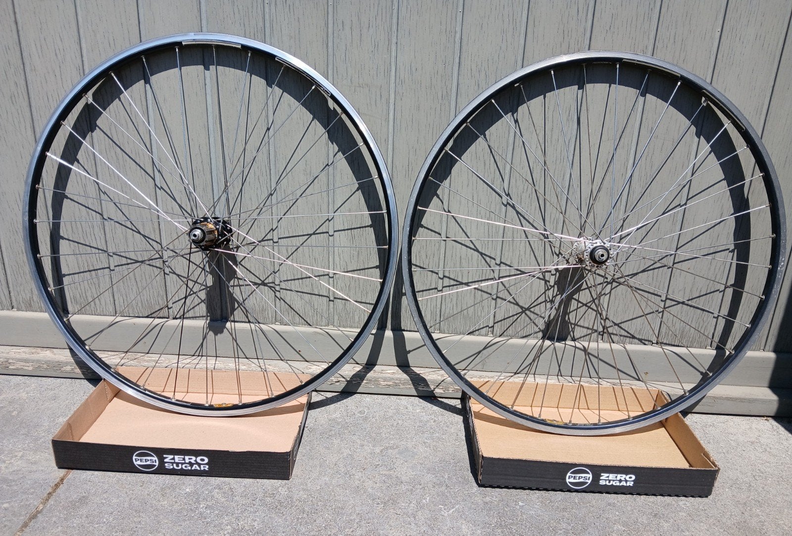 Paar wielen voor retro koersfiets Ambrosio Excellence, Fietsen en Brommers, Ophalen, 28 inch, Gebruikt, Velgrem