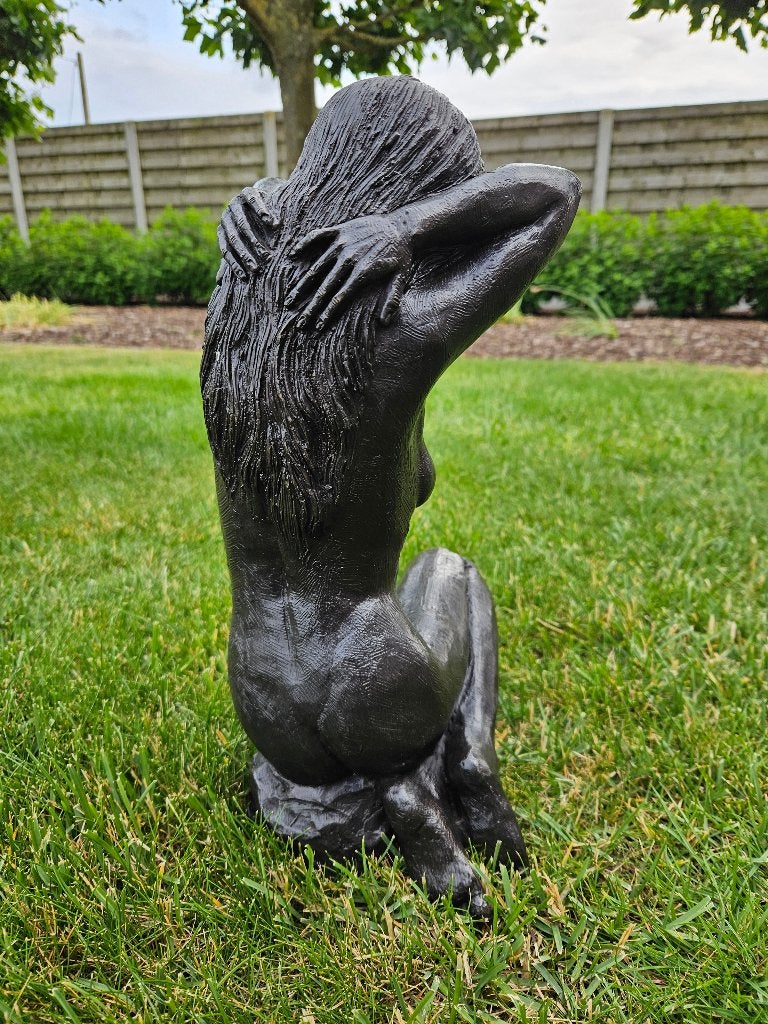 Bronzen zittend naakt sensueel beeld, ook andere bronzen!, Ophalen of Verzenden, Brons, 20 - 50 cm, Bruin