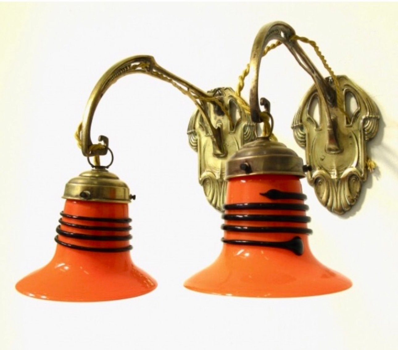 Paar bronzen applicaties  Loetz Tango Michael Powolny 1920, Ophalen of Verzenden
