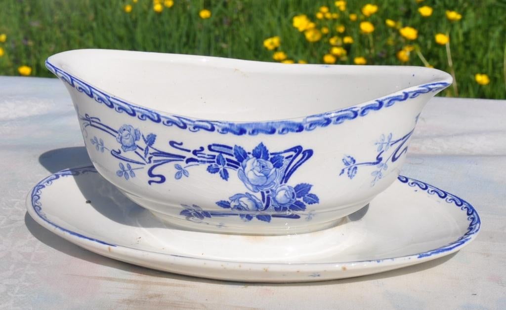 saucière monobloc boch frère decor rosa, Enlèvement ou Envoi