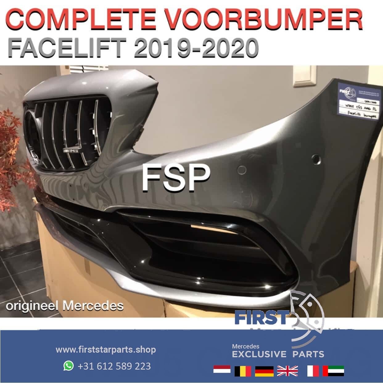 W205 S205 FACELIFT C63 AMG VOORBUMPER + GT GRIL COMPLEET Mer, Utilisé, -, Avant, -
