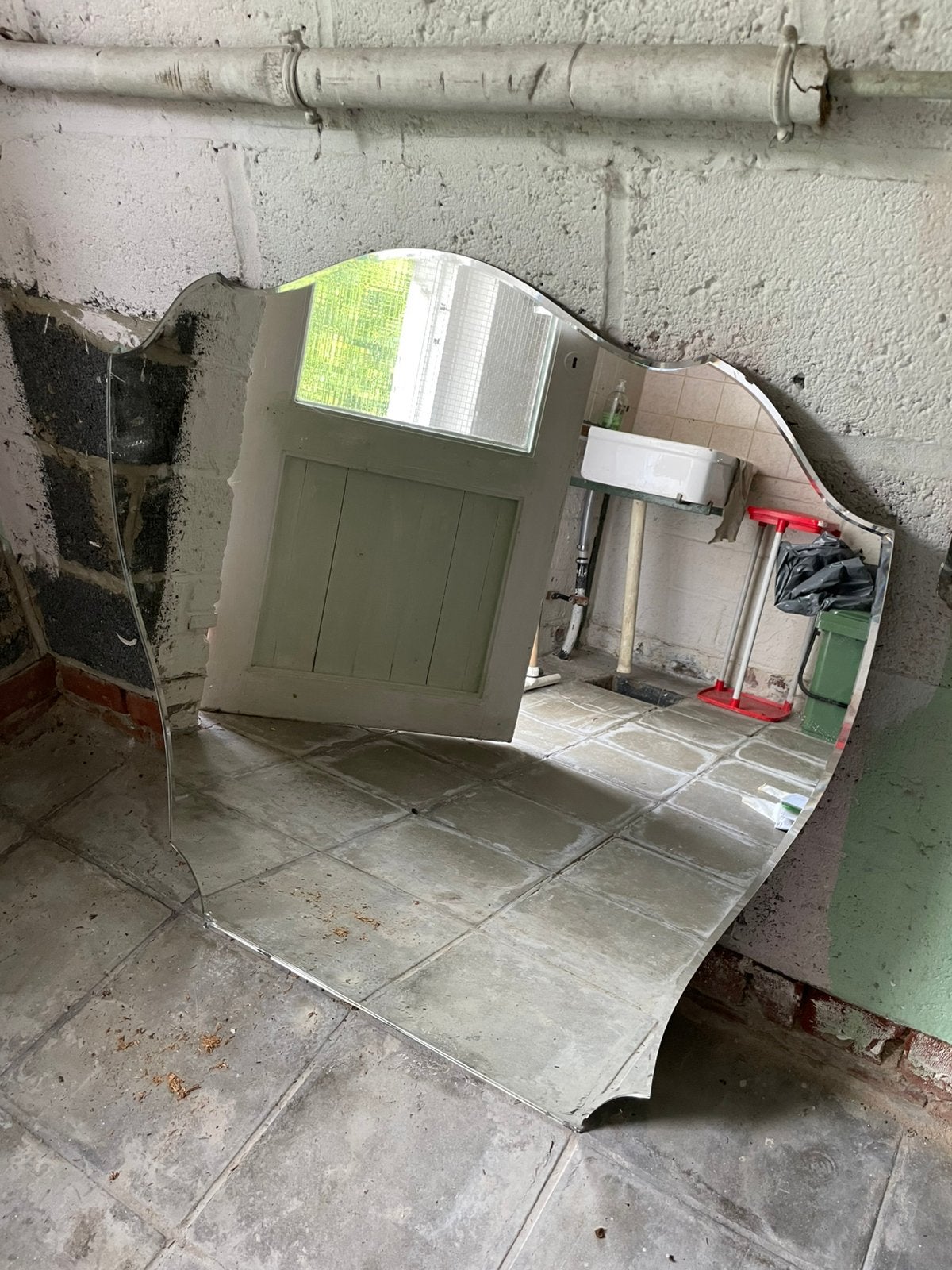 Miroir ancien, Maison & Meubles, Moins de 100 cm, Enlèvement, Utilisé, 75 à 100 cm