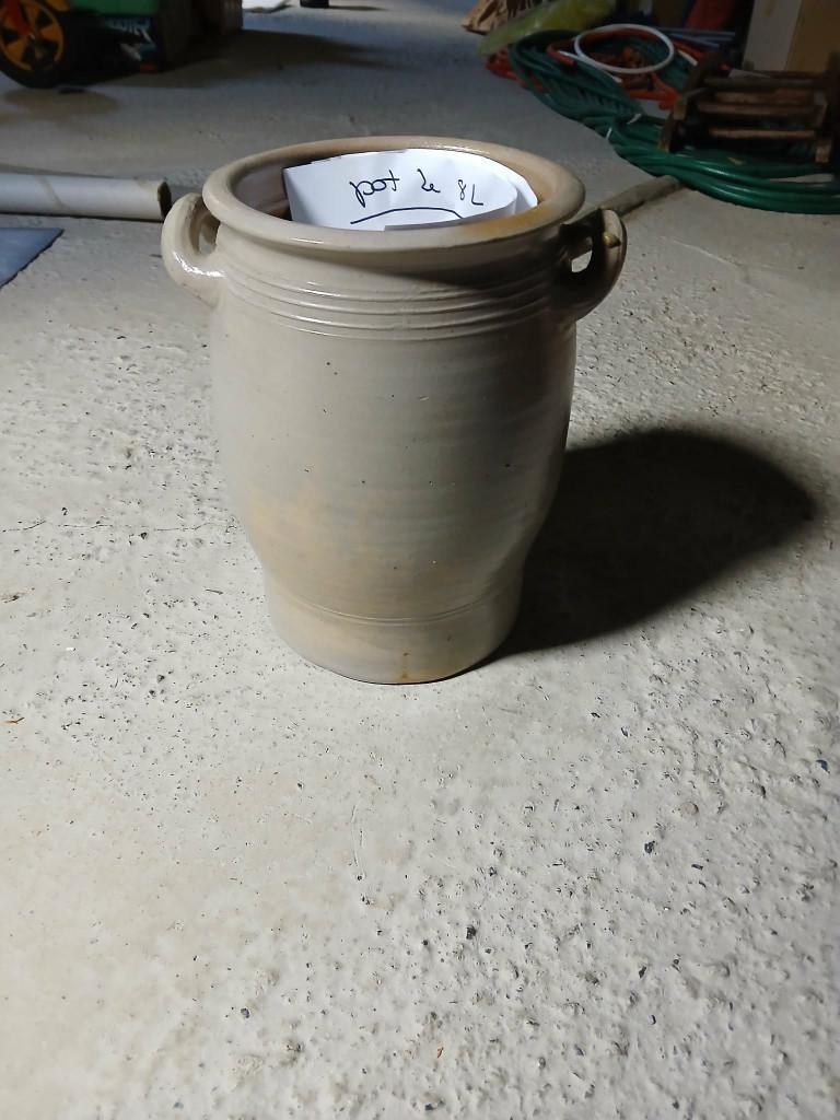 pot en grès ancien 8 litres + un de 5 litres, Enlèvement, Comme neuf