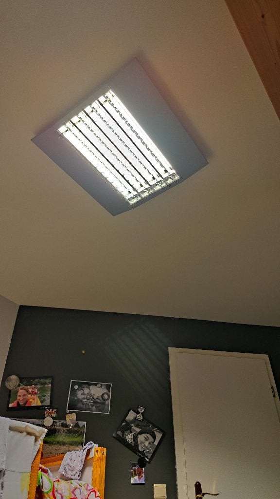 Plafondlamp 4TL 62x62x7cm, Huis en Inrichting, Ophalen, Inclusief lichtbron, Overige fittingen, Grijs