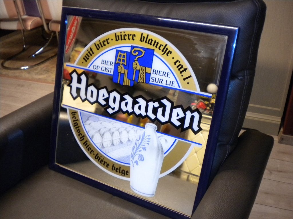 Spiegel Hoegaarden, Ophalen, Zo goed als nieuw, Reclamebord