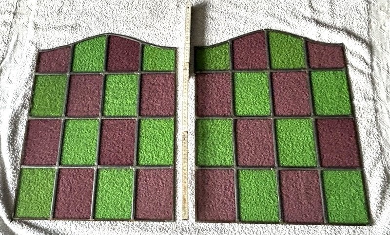 2 vitraux (vitrail)  / glas-in-lood / stained glass, Antiquités & Art, Enlèvement