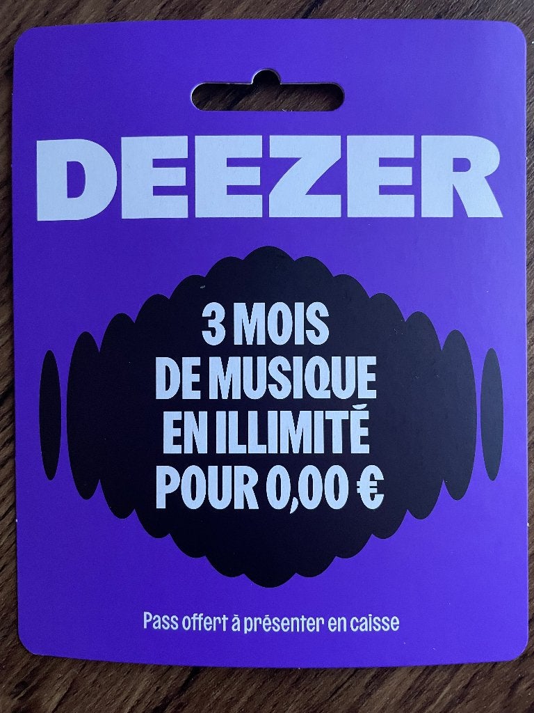 Deezer 3 Maanden - mag Gratis weg, Muziek en Instrumenten, Overige Muziek en Instrumenten, Ophalen