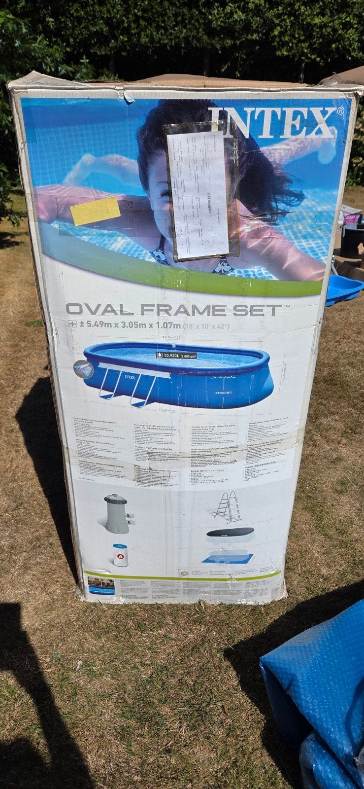 complete set intex easy set ovaal 5.5x3x1, Tuin en Terras, Ophalen, Gebruikt, 200 tot 300 cm, 80 tot 120 cm