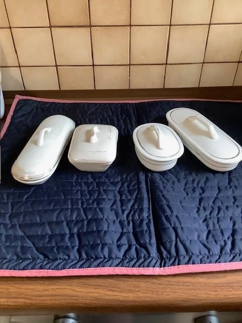 4 bakjes voor bij lampet set, Antiek en Kunst, Ophalen of Verzenden
